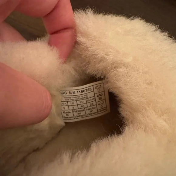 UGG Tan Suede Fur-Lined Slippers - Picture 5 of 6